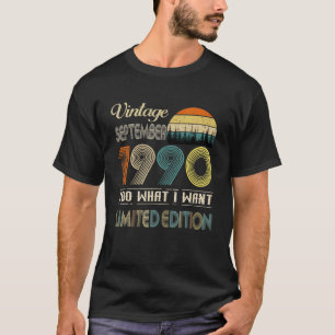 september 1990 Vintage 32 jaar oud op de geboorte T-shirt