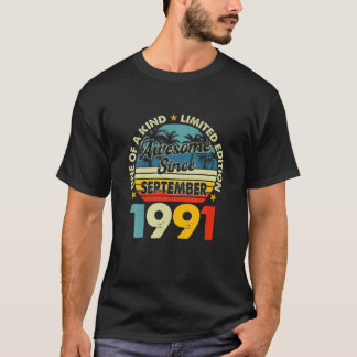 september 1991 30 jaar oude retroflector 30e bair t-shirt