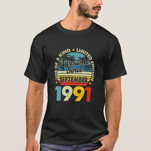 september 1991 30 jaar oude retroflector 30e bair t-shirt (Voorkant)