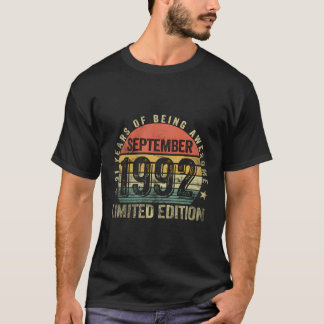 September 1992 31 jaar oud 31e verjaardag cadeaus  t-shirt