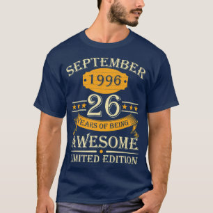september 1996 26 jaar Geweldige retrocessie 26 t T-shirt