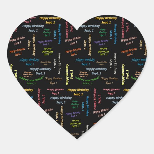 september, 1 zondag Sticker (Voorkant)