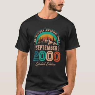 September 2000 Verjaardag Geweldige sinds 20 septe T-shirt