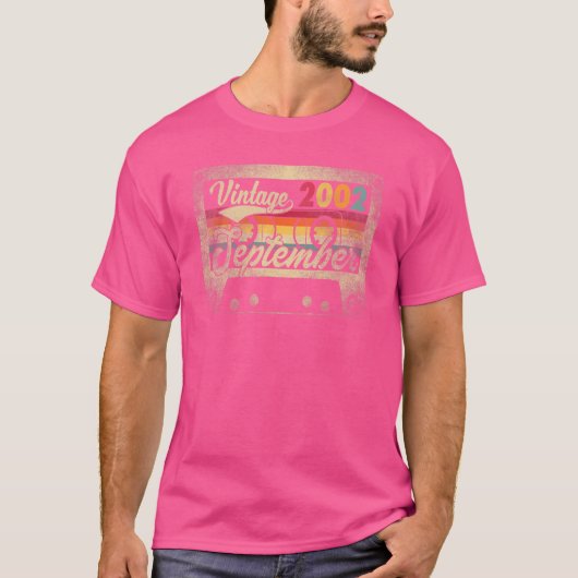 September 2002 20e verjaardag 20 jaar oude retro t-shirt (Voorkant)