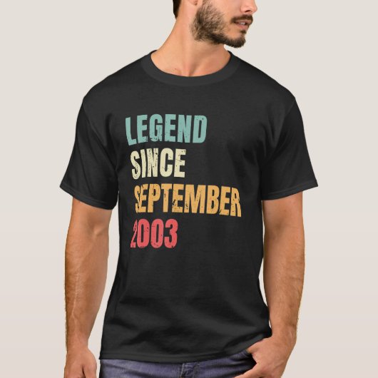 September 2003 Legende sinds september 200 T-shirt (Voorkant)