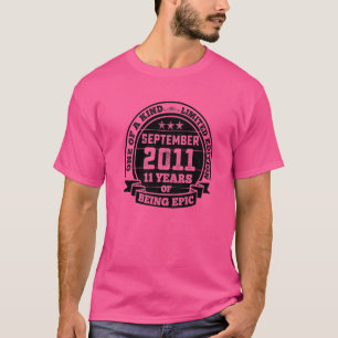 September 2011 11e verjaardag 11 jaar EP T-shirt