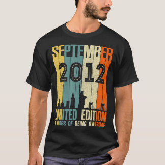 September 2012 T 8 Year Old 2012 Birthday Gift T-shirt