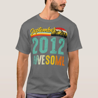 September 2012 Verjaardagscadeau Shirt Vintage Sep