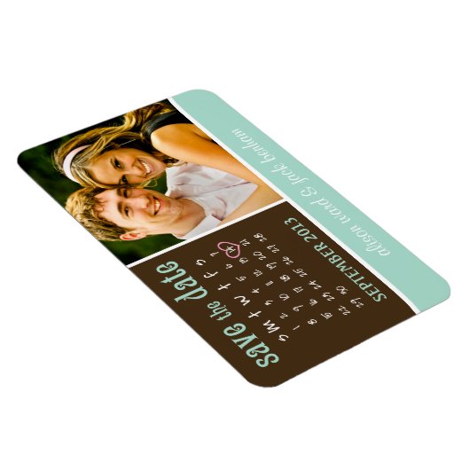 September 2013 Kalender "Save the Date" Magneet (Rechterzijde)