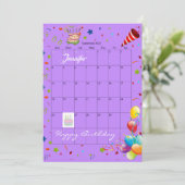 September 2022 Kalender Gelukkige Verjaardag Uitno Kaart (Staand voorkant)