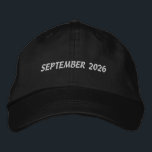 SEPTEMBER 2026 Celebrate Month Trucker-Hat Navy Geborduurde Pet<br><div class="desc">Make “SEPTEMBER 2026” unforgettable with this Navy Alternative Apparel Basic Adjustable Cap, detailed with clean, high-quality embroidery for a refined and durable look. The one-size-fits-all adjustable strap offers dependable comfort, making it perfect for fall events, academic batches, company milestones, or promotional branding. Order in bulk to create a cohesive appearance...</div>