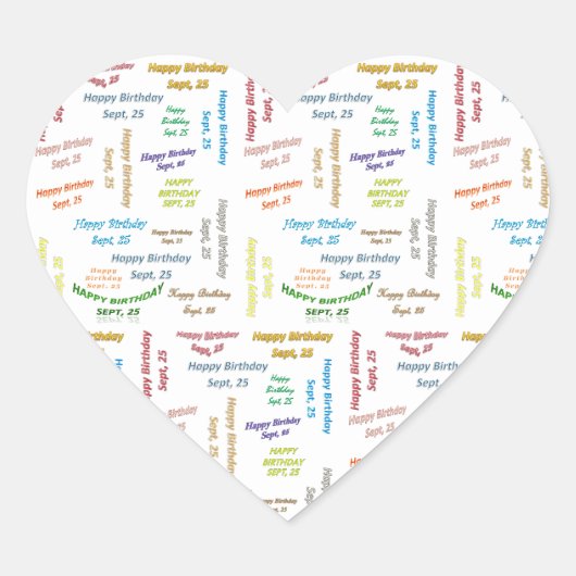 september, 25 september Sticker (Voorkant)