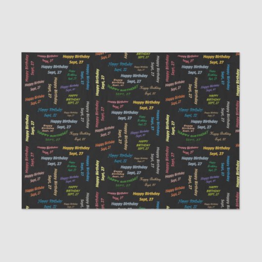 September, 27 Aankomst Weefselpapier Tissuepapier (Voorkant)