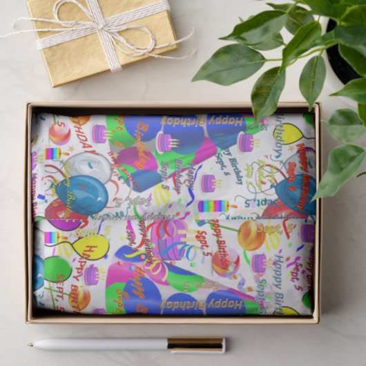 September, 5-jarig Weefselpapier Tissuepapier (Geschenk)