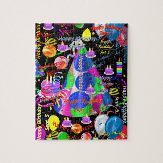 september, 5 september Jigzaag Puzzle Legpuzzel (Verticaal)