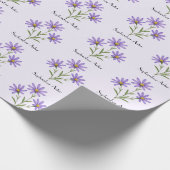September Aster Bloemen Cadeaupapier (Hoek)