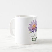 September Aster  Flower Mug | Coffee Cup Koffiemok (Voorkant links)