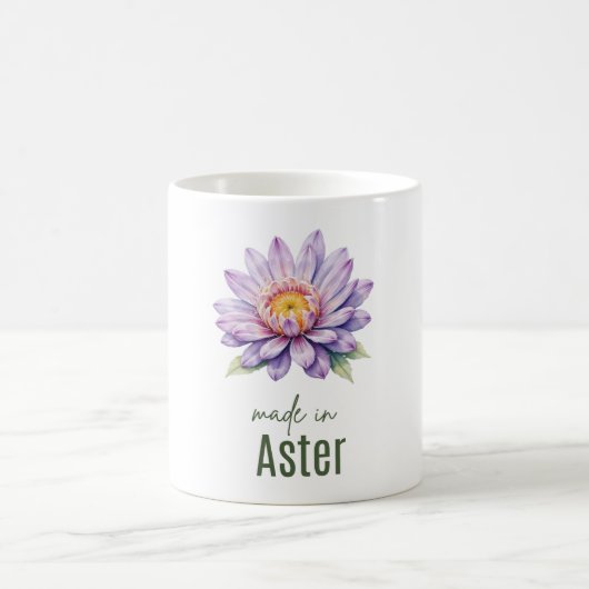 September Aster  Flower Mug | Coffee Cup Koffiemok (Center)