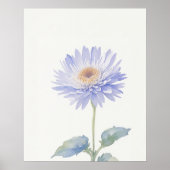 September Aster Geboorte Bloem Poster (Voorkant)