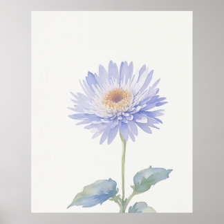 September Aster Geboorte Bloem Poster