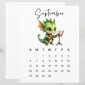 September Baby Dragon Kunstprint Cozy Fantasy (Voorkant / Achterkant)