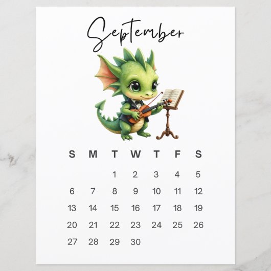 September Baby Dragon Kunstprint Cozy Fantasy (Voorkant)