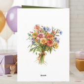 September Birth Flower Birthday Card | Asters Kaart
