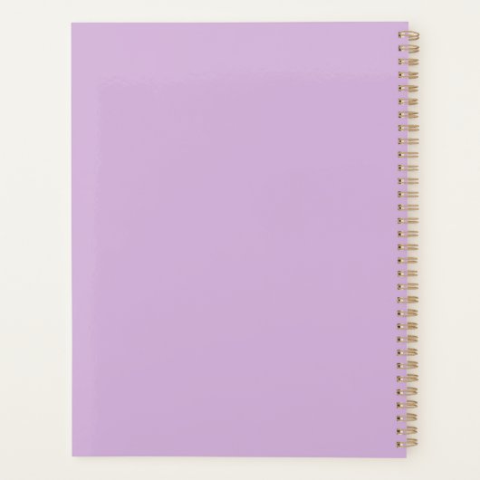 September Birth Flower Morning Glory Personalized Planner (Achterkant)