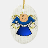 September Birthday Angel Keramisch Ornament (Voorkant)
