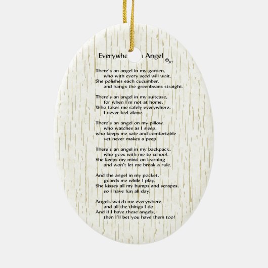 September Birthday Angel Keramisch Ornament (Achterkant)