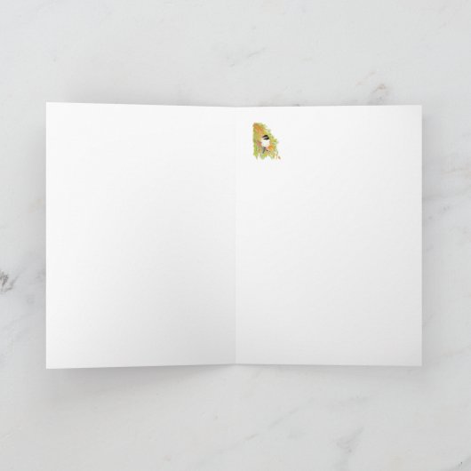 September Birthday Chickadee Bird Card Kaart (Binnen)