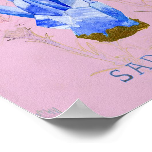 September Birthday Flower and Birthstone Poster (Hoek)