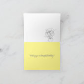 September Birthday Morning Glory Aster Birth Maand Kaart (Binnen)