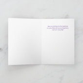 September Birthday Purple Asters Birth Flower Kaart (Binnen)