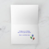 September Birthday Sapphire Heart Kaart (Binnen)