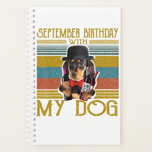 September Birthday With My Dachshund Dog 2020 Planner (Voorkant)