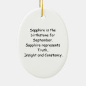 September Birthstone Angel Brunette Keramisch Ornament (Achterkant)