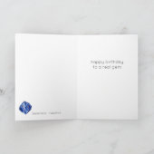 September Birthstone Sapphire Birthday Kaart (Binnen)