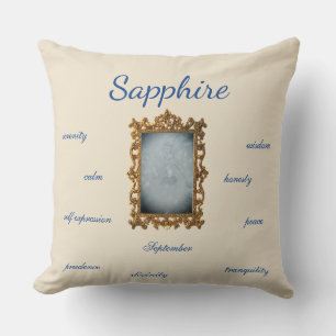 September Birthstone Sapphire Fairy Kussen