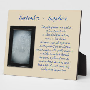 September Birthstone Sapphire Fotoplaat
