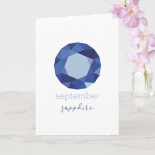 September Birthstone Sapphire Kaart