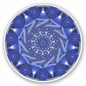 September Birthstone Sapphire Mandala Sticker (Voorkant)