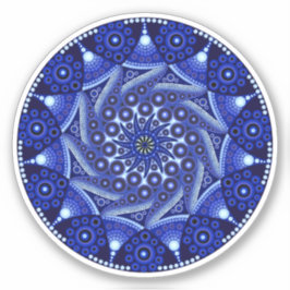 September Birthstone Sapphire Mandala Sticker