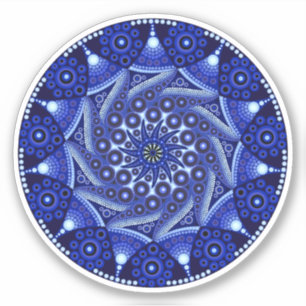 September Birthstone Sapphire Mandala Sticker