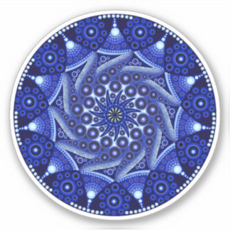 September Birthstone Sapphire Mandala Sticker