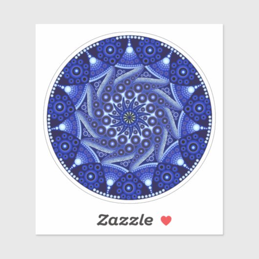 September Birthstone Sapphire Mandala Sticker (Vel)