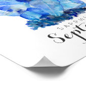 September Birthstone - Sapphire Waterverf | POSTER (Hoek)