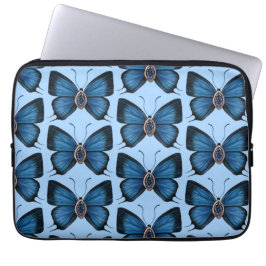 September Blauwe Vlinder Patroon Ontwerp Laptop Sleeve