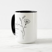 September bruidsmeisje | Morning Glory Geboorteblo Mok (Voorkant links)