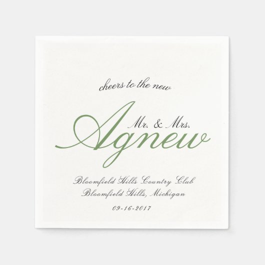 September bruiloft 2 servet (Voorkant)